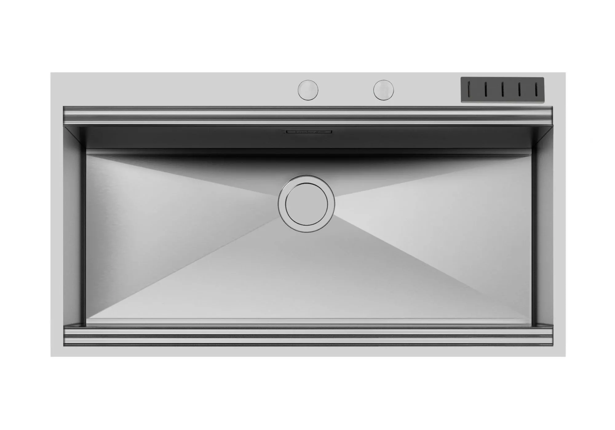 FOSTER 1018055 MILANO 1024x560 Q4 (krawędź 4 mm) Zlewozmywak stalowy + Element uchwytu noża