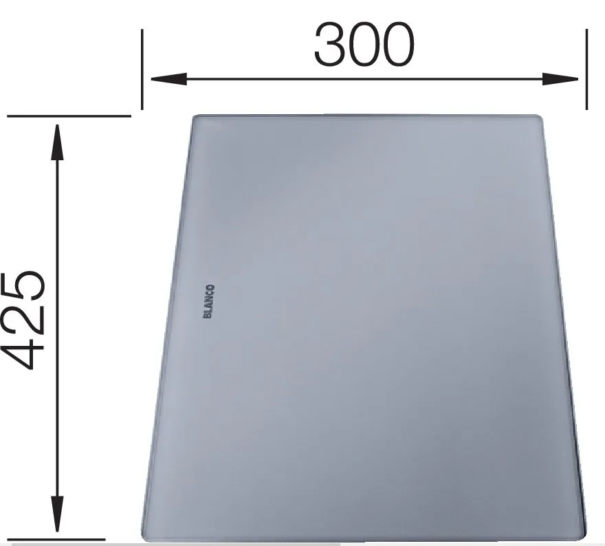 BLANCO Deska szklana srebrna, 425x300, [DIVON II] Użyj kodu 23BLA06 i płać mniej