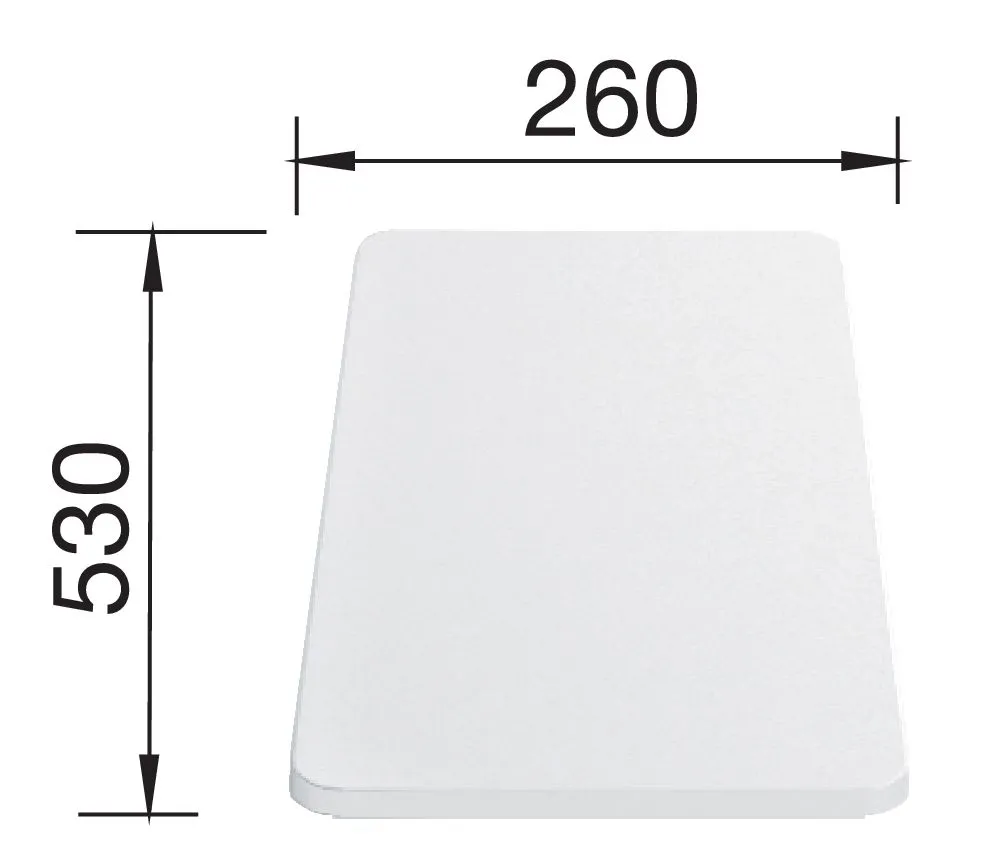 BLANCO Deska z tworzywa biała, 530x260, [MEDIAN, METRA, ZIA, LEXA, LANTOS] Użyj kodu 23BLA06 i płać mniej