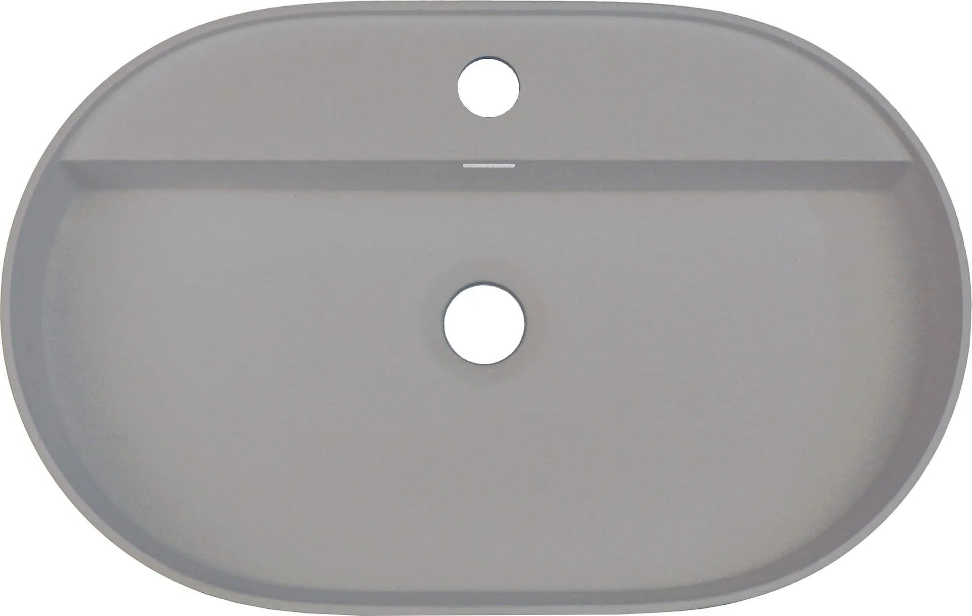 Deante Umywalka granitowa nablatowa z wyspą na baterię - owalna