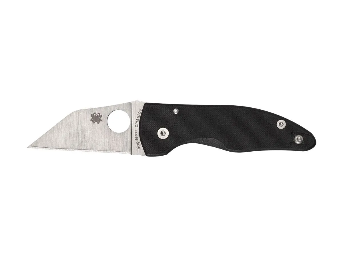 Spyderco MICROJIMBO BLACK G-10 PLAIN C264GP
