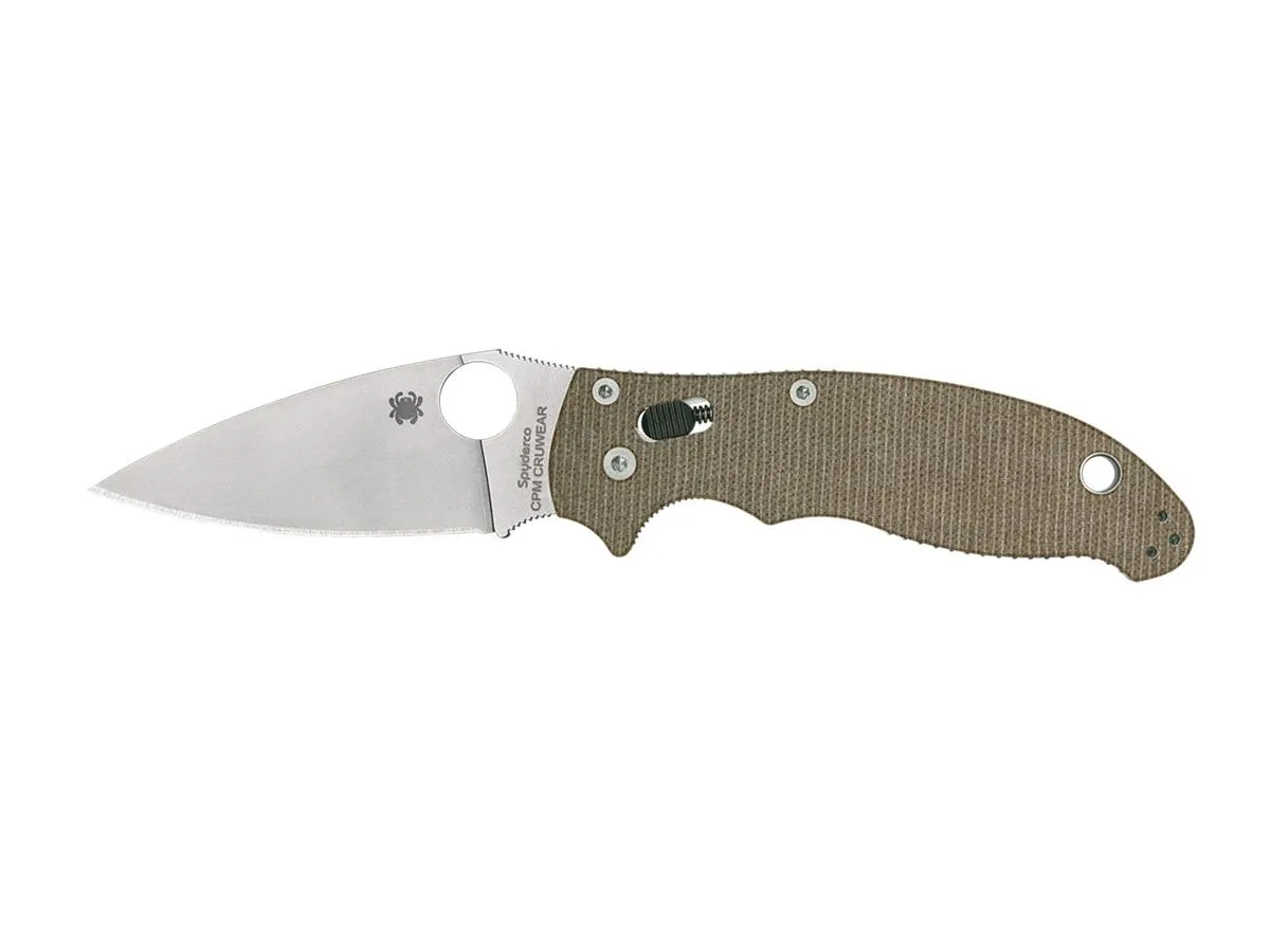 Spyderco MANIX 2 BROWN CANVAS MICARTA CPM CRUWEAR C101MPCW2