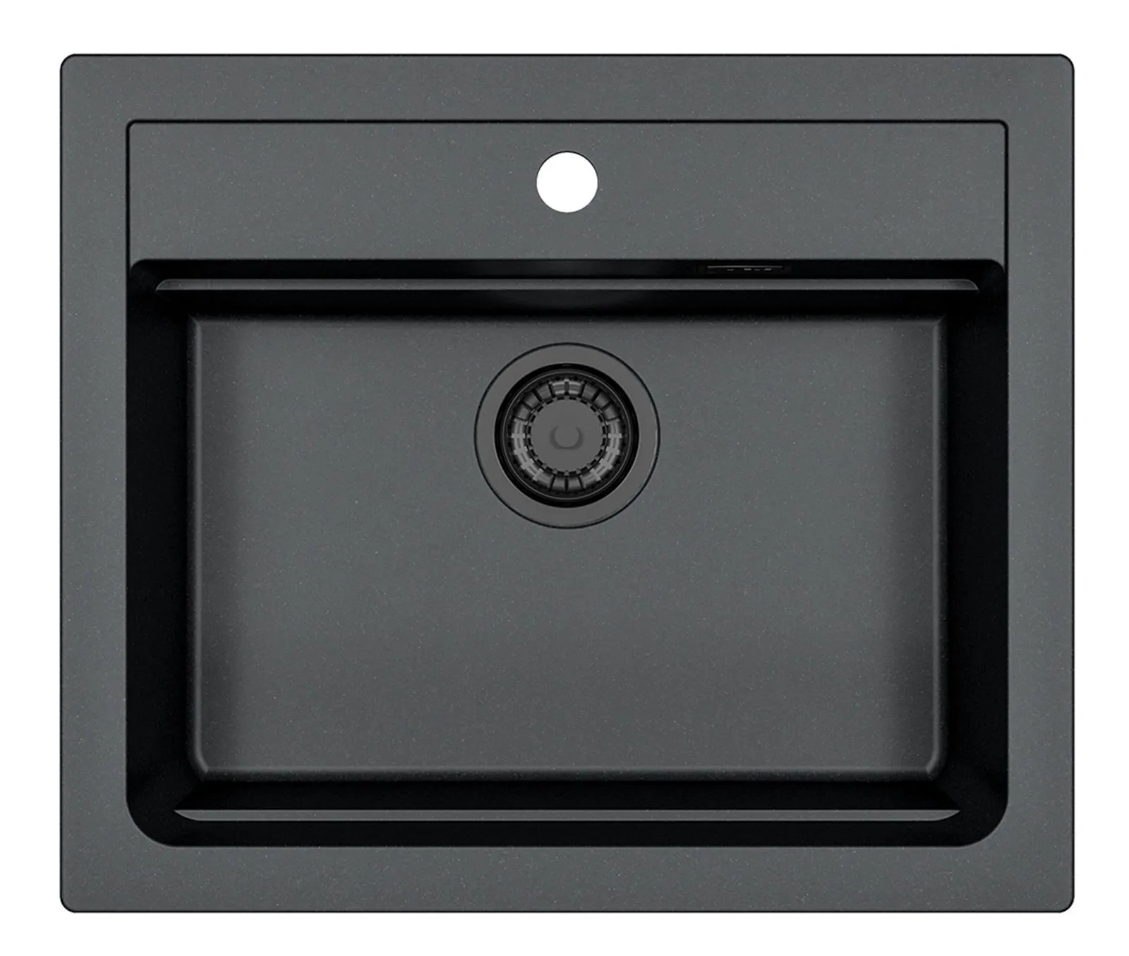 Alveus ATROX 30 BLACK EDITION kol. 91 CZARNY zlew Granital 1 kom. z syfonem manualny 3 1/2" - SYFON BLACK