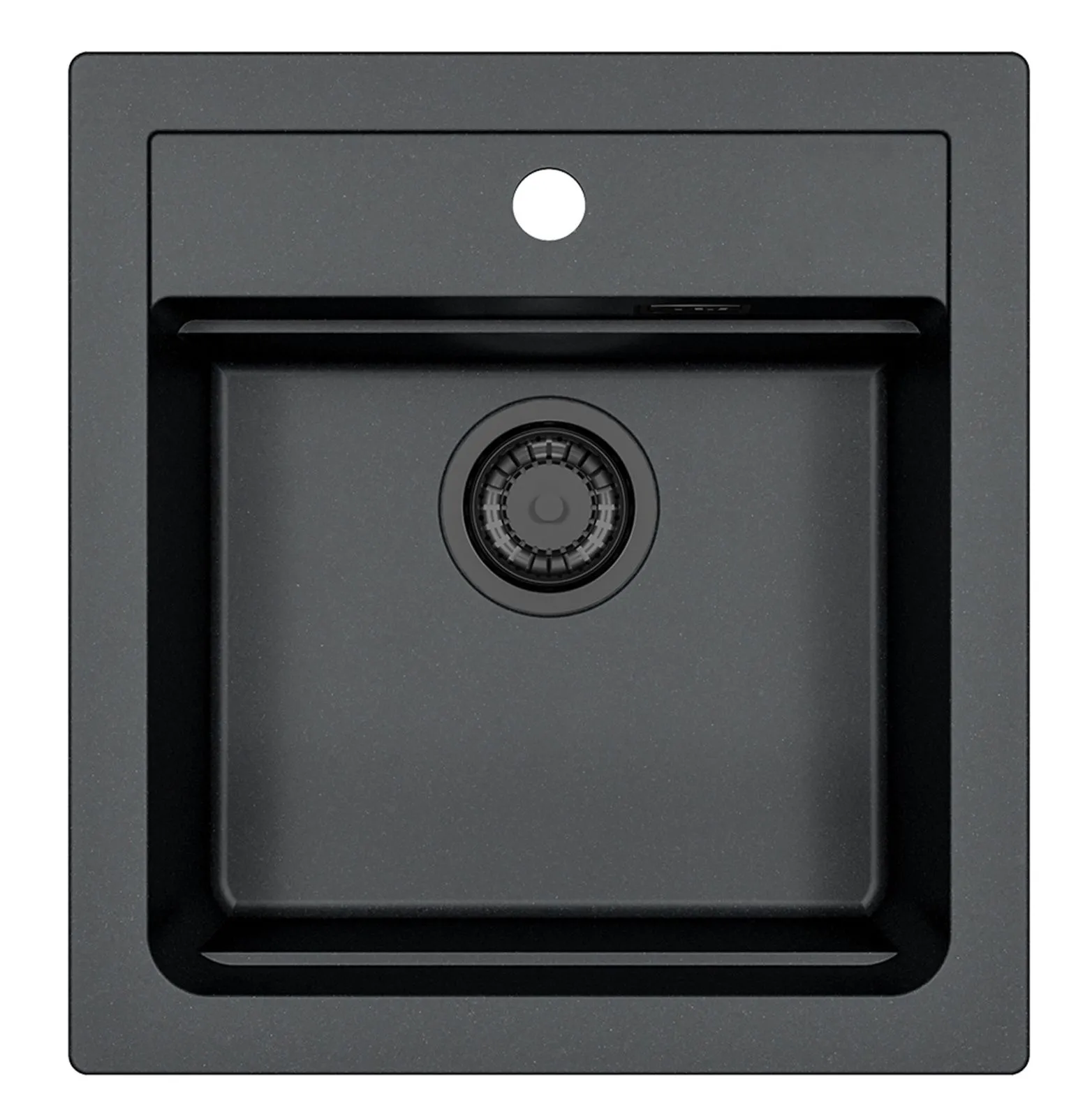 Alveus ATROX 20 BLACK EDITION  kol. 91 CZARNY  zlew Granital 1 kom. z syfonem manualny 3 1/2" - SYFON BLACK