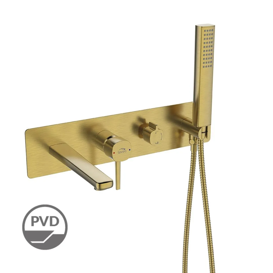 LAVEO Pola - bateria wannowa podtynkowa z zestawem natryskowym