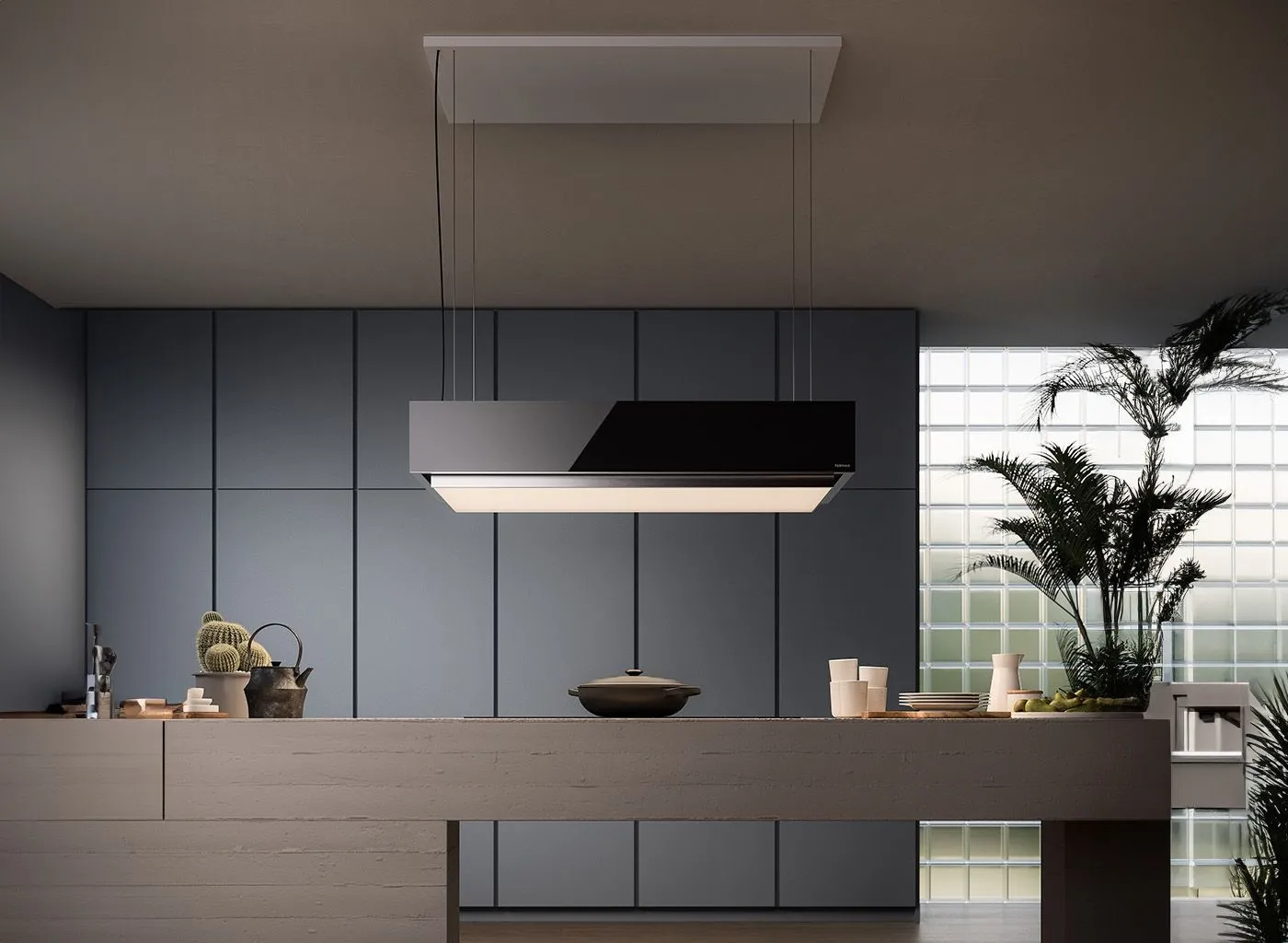 Falmec Levante Circle.Tech Isola 120 grafitowy 600 m³/h z pilotem