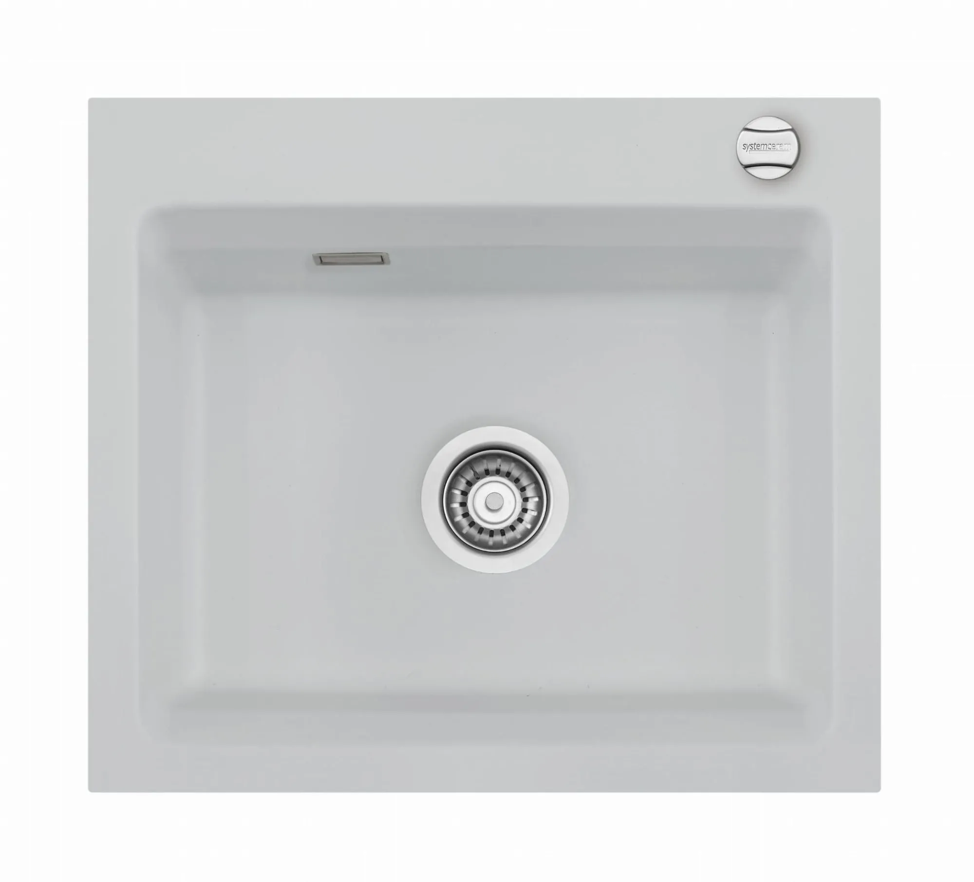 Systemceram Kara 57 Alu zlewozmywak ceramiczny, korek manualny