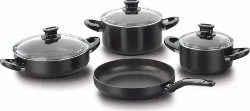 Zestaw garnków Korkmaz LINA Black A1299 komplet 7 elementowy