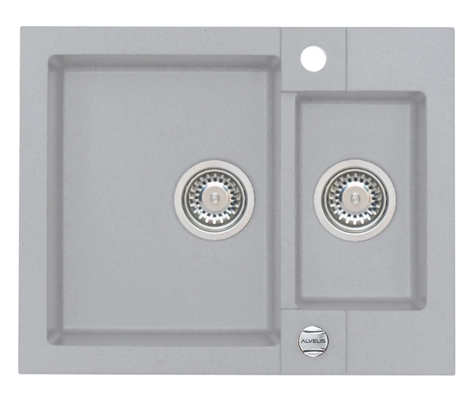 Alveus ROCK 80 kol. 81 beton zlew Granital 1,5kom. z syfonem POP-UP