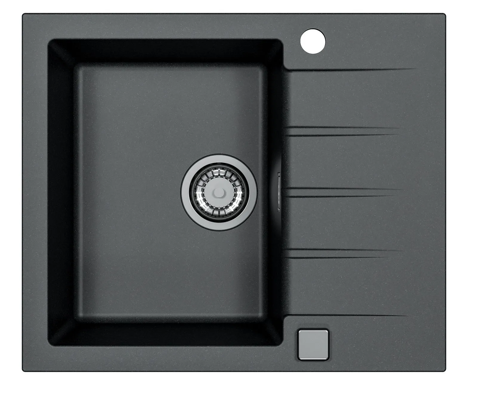 Alveus CADIT 10 kol. 91 CZARNY (590x500) zlew Granital 1 kom. z syfonem POP-UP 3 1/2"