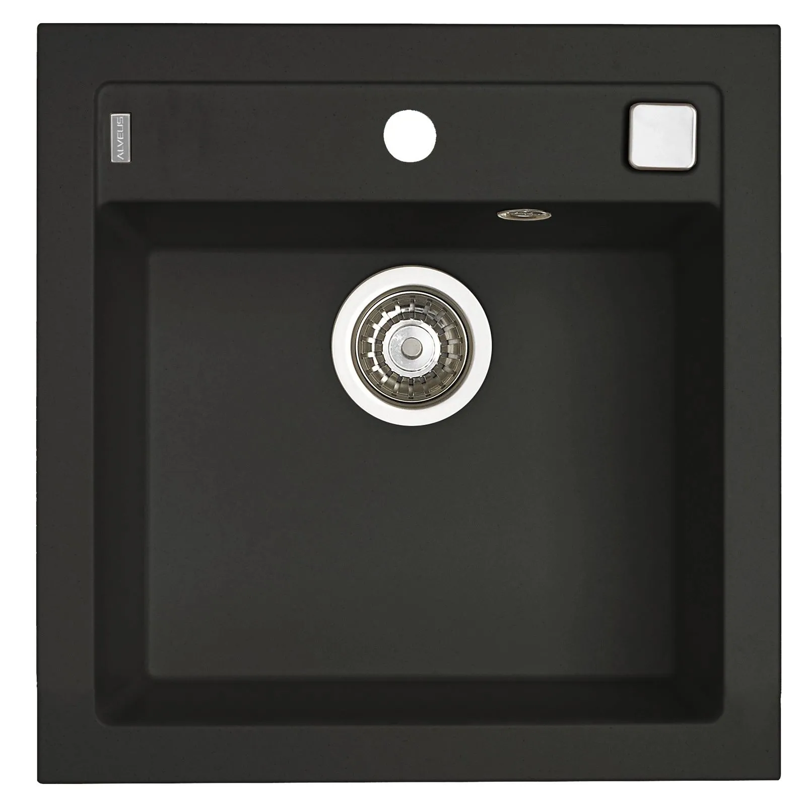 Alveus FORMIC 20 kol. deep black (52x51) zlew Granital z syfonem POP-UP