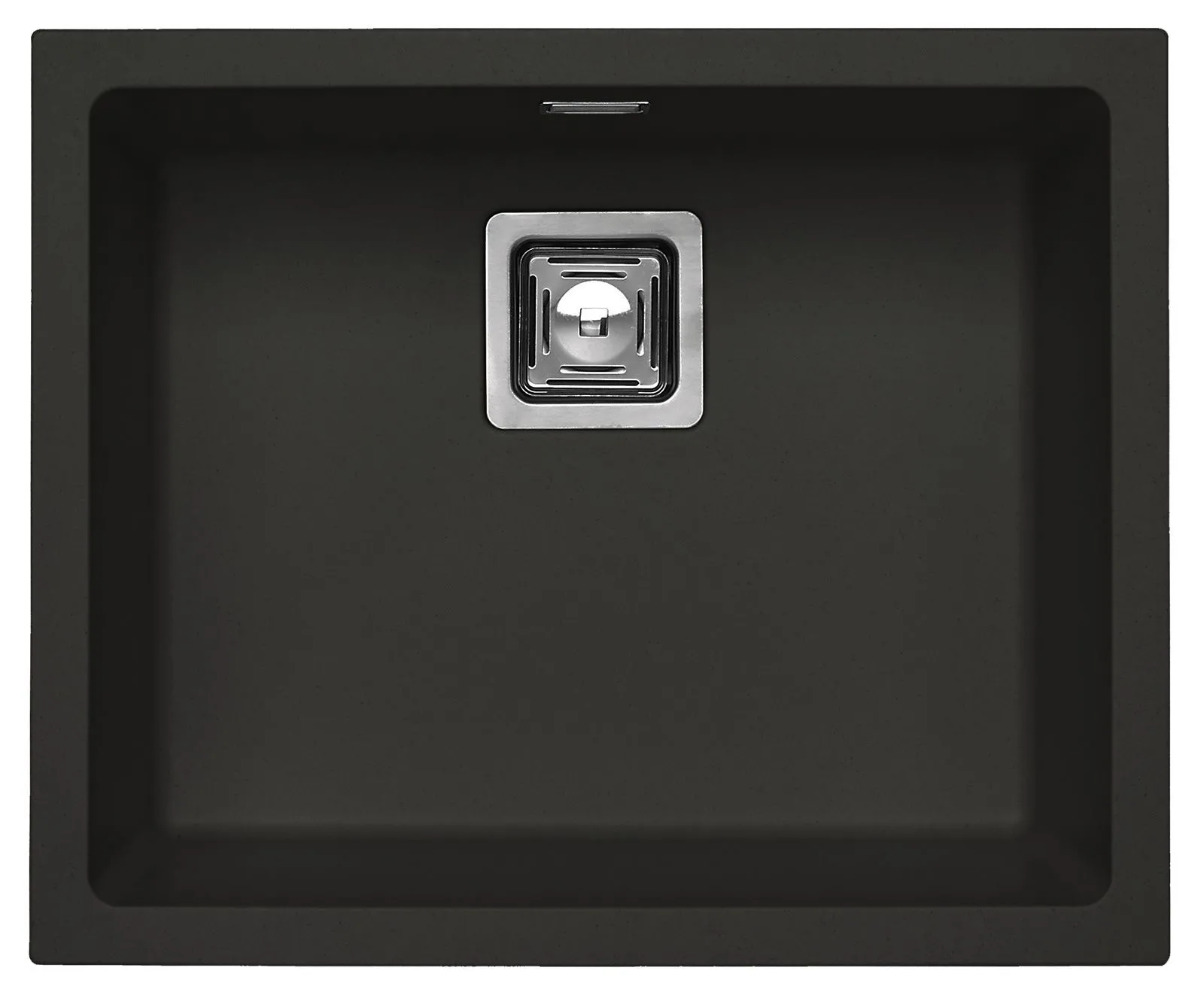 Alveus QUADRIX 50 kol. deep black (56x46) Zlew Granital+ z syfonem POP-UP