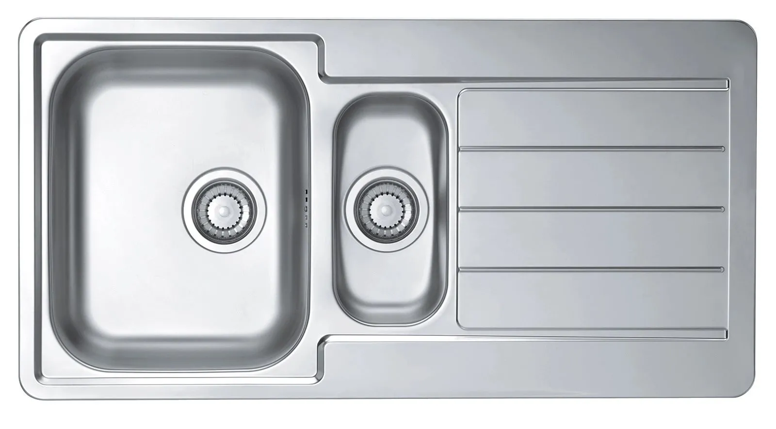 Alveus LINE 10 SAT Standard 98x50 1 1/2K zlew wpuszczany z odpływem zatyczkowym fi114 z syfonem