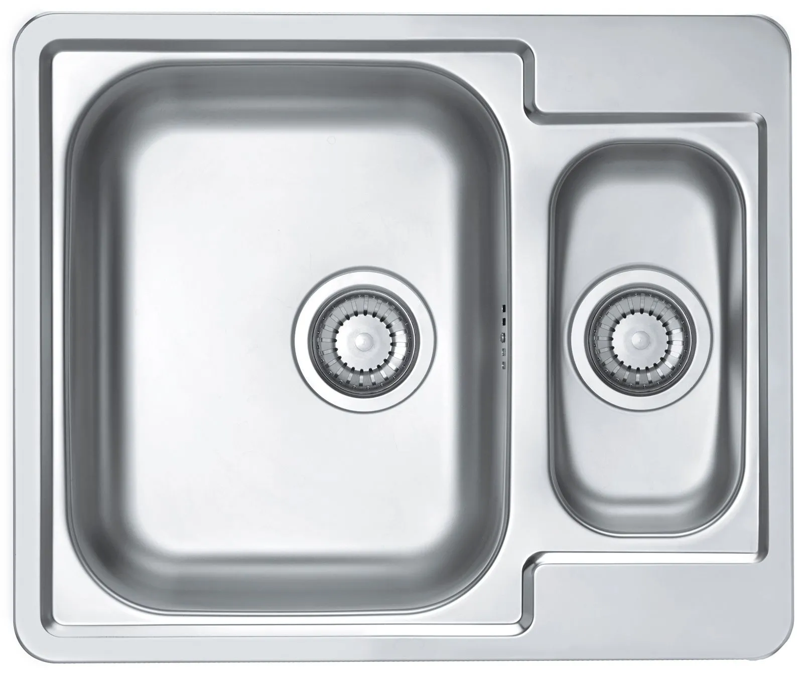 Alveus LINE 50 SAT Standard 61,5x50 1 1/2K zlew wpuszczany z odpływem zatyczkowym fi114 z syfonem