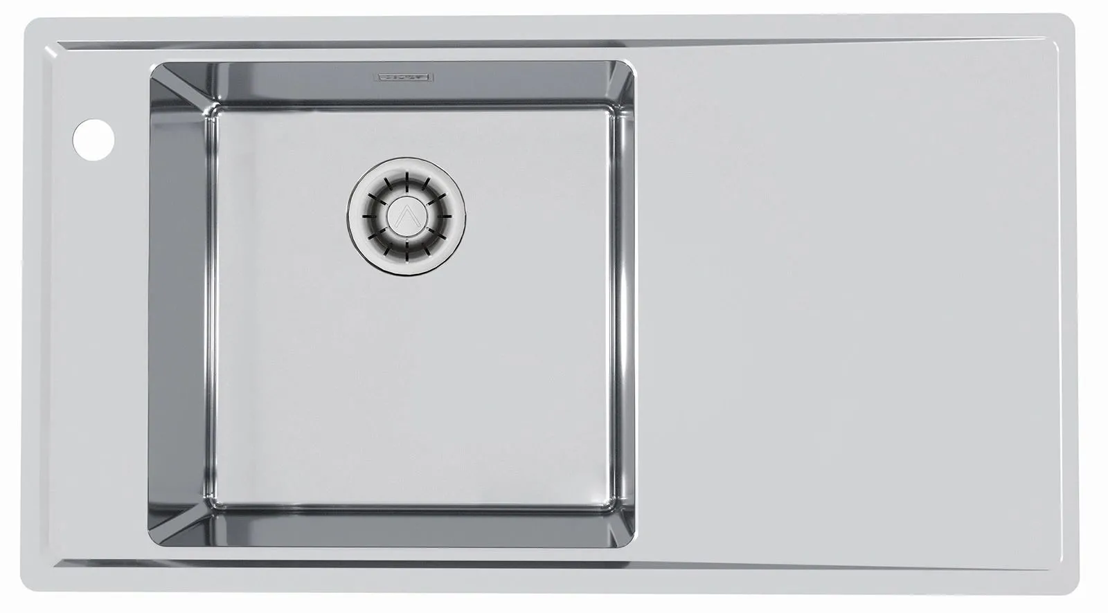 Alveus STRICTO 20 SAT QC L 860x472 zlew wpuszczany F/S + syfon Quick Close