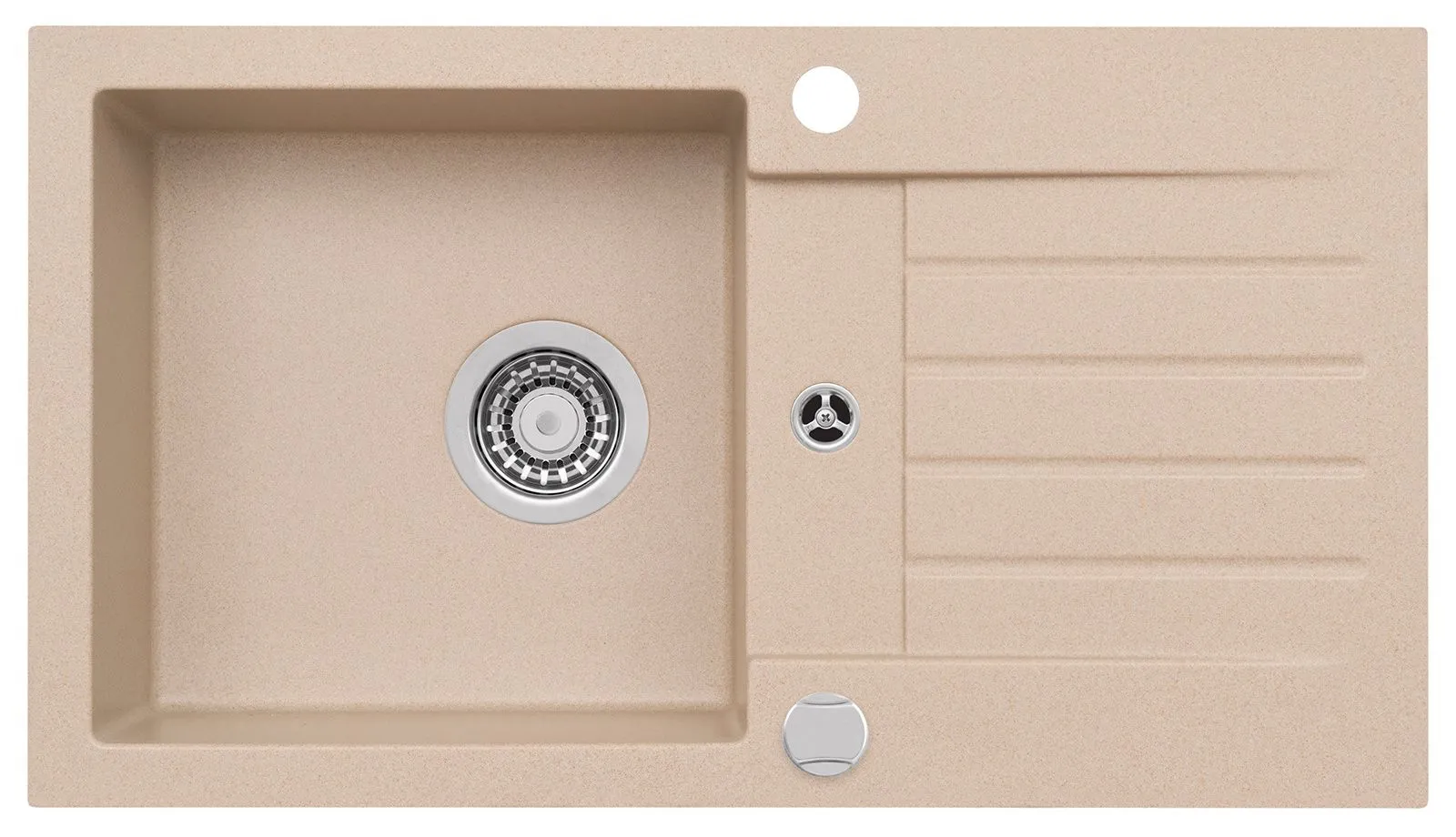 Alveus AMARO 130 Zlewozmywak granital kolor beż 55, z syfonem POP-UP