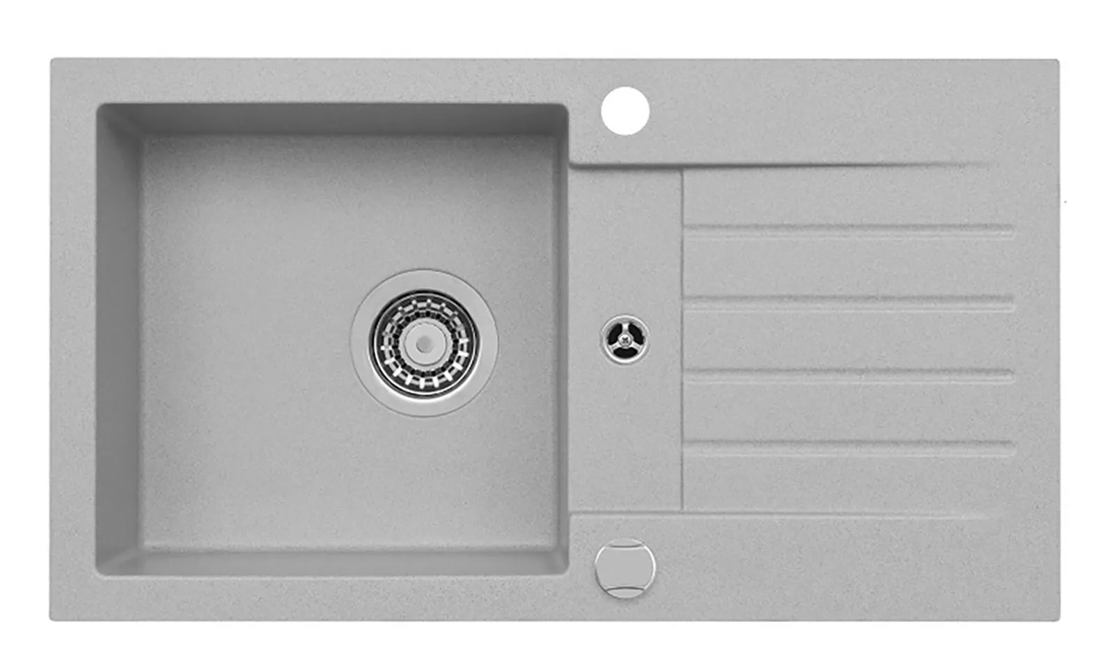 Alveus AMARO 130 Zlewozmywak granital kolor beton 81, z syfonem POP-UP