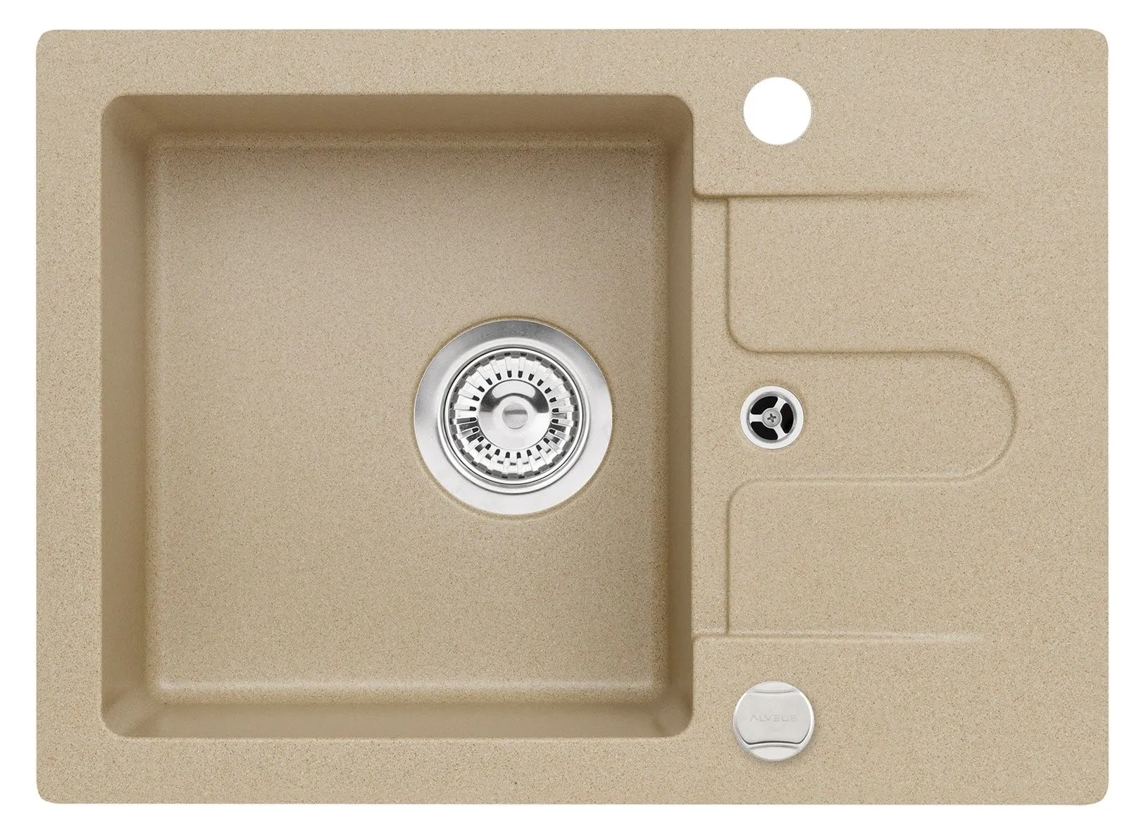 Alveus CANCAN 30 kol. 55 beż (42x58) zlew Granital z syfonem POP-UP