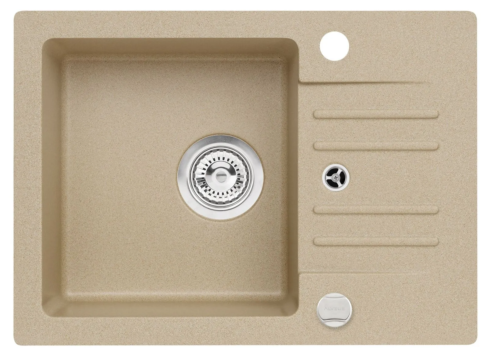 Alveus FOXTROT 30 kol. 55 beż (58x42) zlew Granital 1kom. z syfonem POP-UP