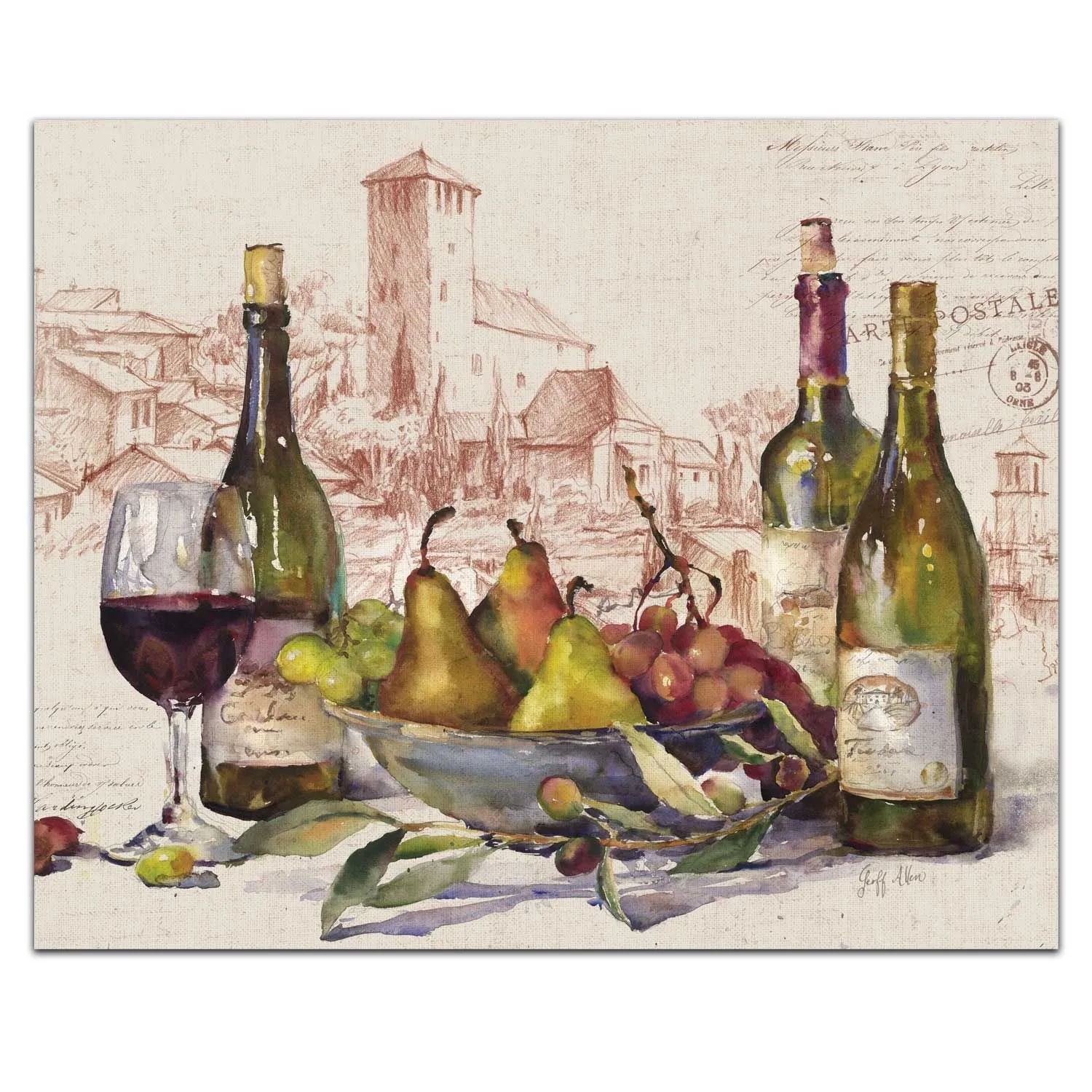 Cala Home Podkładka szklana 22-01220 Wine Tableau 25/20cm