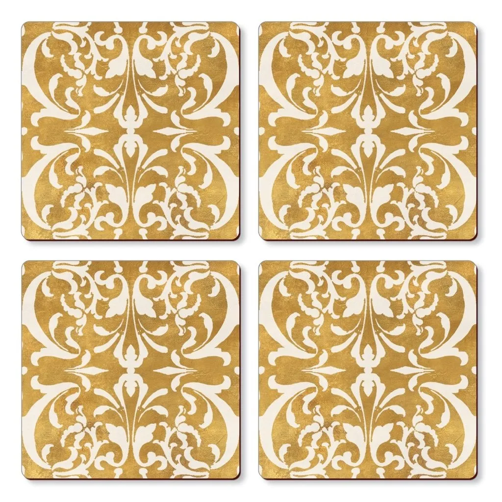 Cala Home Podkładki korkowe małe, pod kubek C11550 gilded