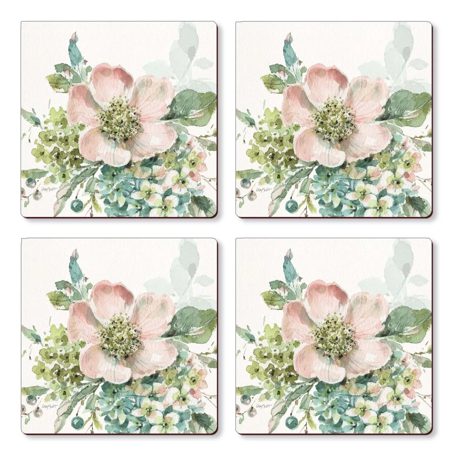 Cala Home Podkładki korkowe małe, pod kubek C96-00206 Mint