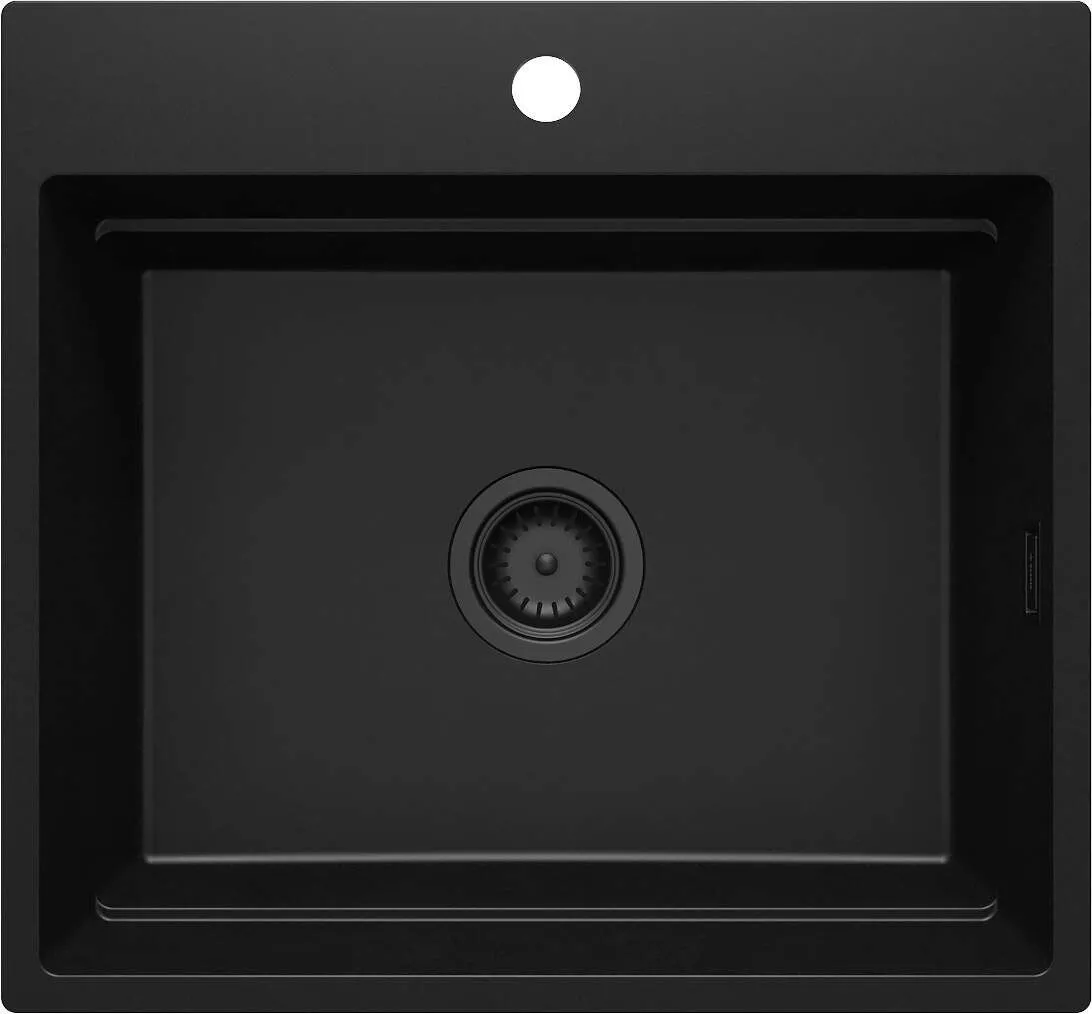 Deante ZRM_N10A Czarny Zlewozmywak granitowy magnetyczny 1-komorowy