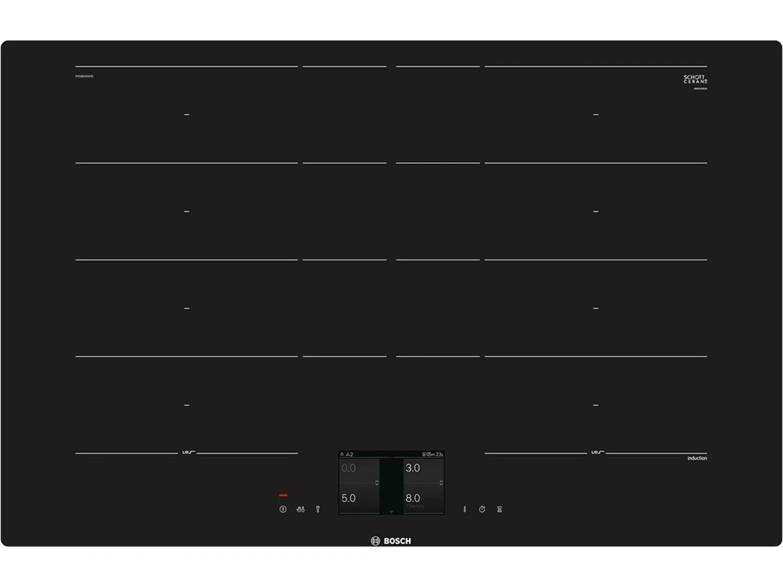BOSCH PXY801KW1E Płyta indukcyjna 80cm do zabudowy na równi z blatem FlexInduction, MoveMode, PerfectFry