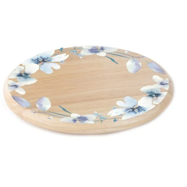Cala Home Obrotowa podstawka drewniana typu lazy susan C263-00013 White Floral 33cm