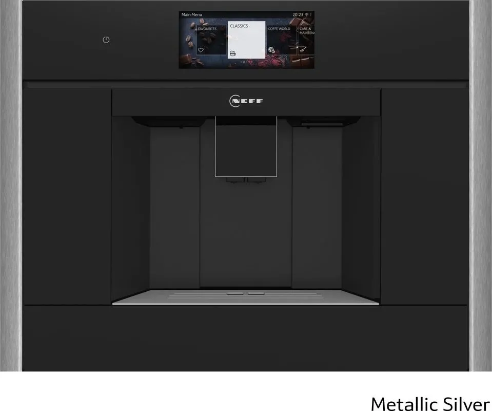 Neff CL9TX11Y0, ekspres do kawy do zabudowy w pełni automatyczny, metaliczny srebrny ZC045MY0