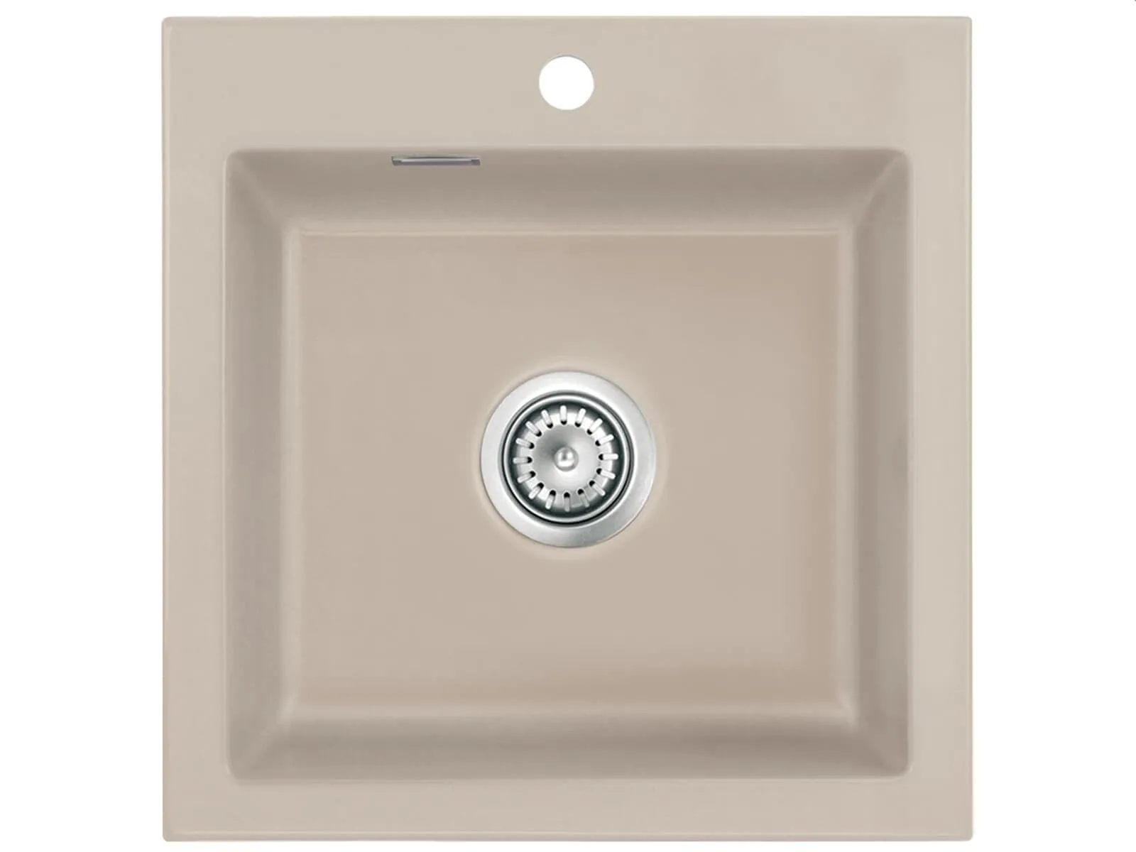 Systemceram Mera 51 Zlew ceramiczny Fango, korek manualny