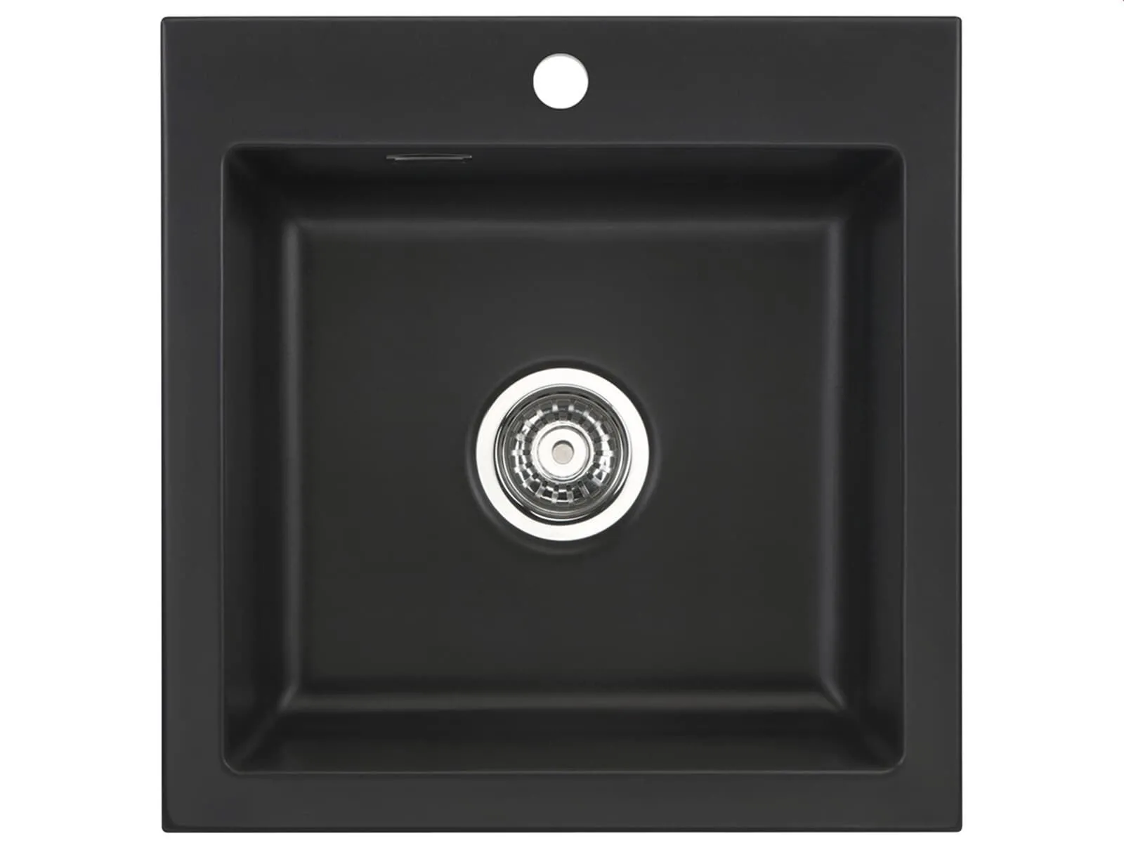 Systemceram Mera 51 Zlew ceramiczny Nigra, korek manualny