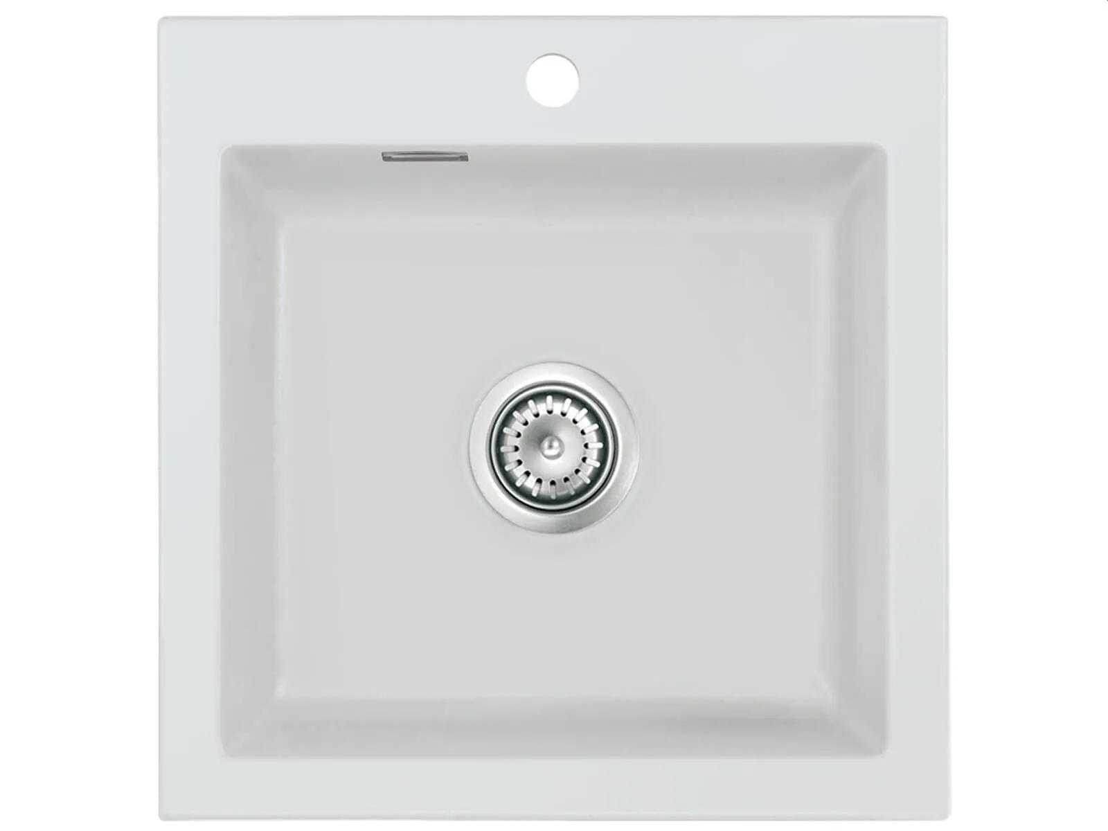 Systemceram Mera 51 Zlew ceramiczny Alu, korek manualny