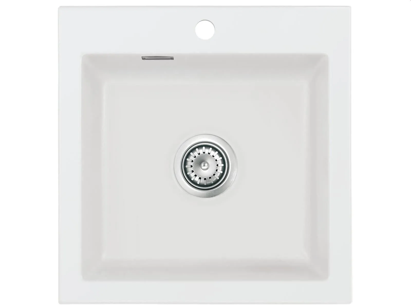 Systemceram Mera 51 Zlew ceramiczny Satin, korek manualny