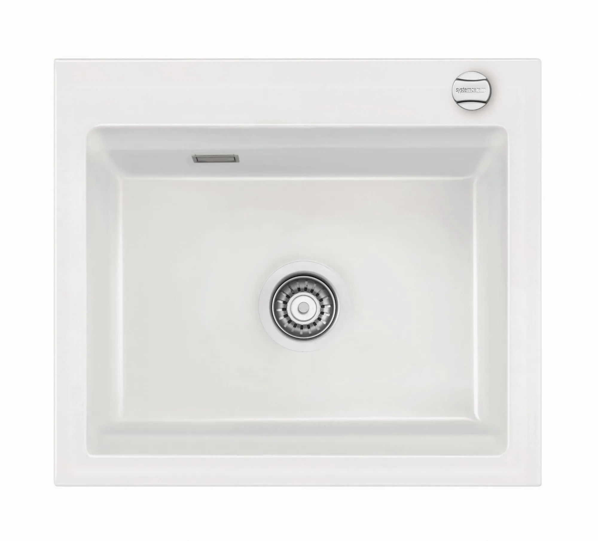 Systemceram Kara 57 Gronland zlewozmywak ceramiczny, korek manualny