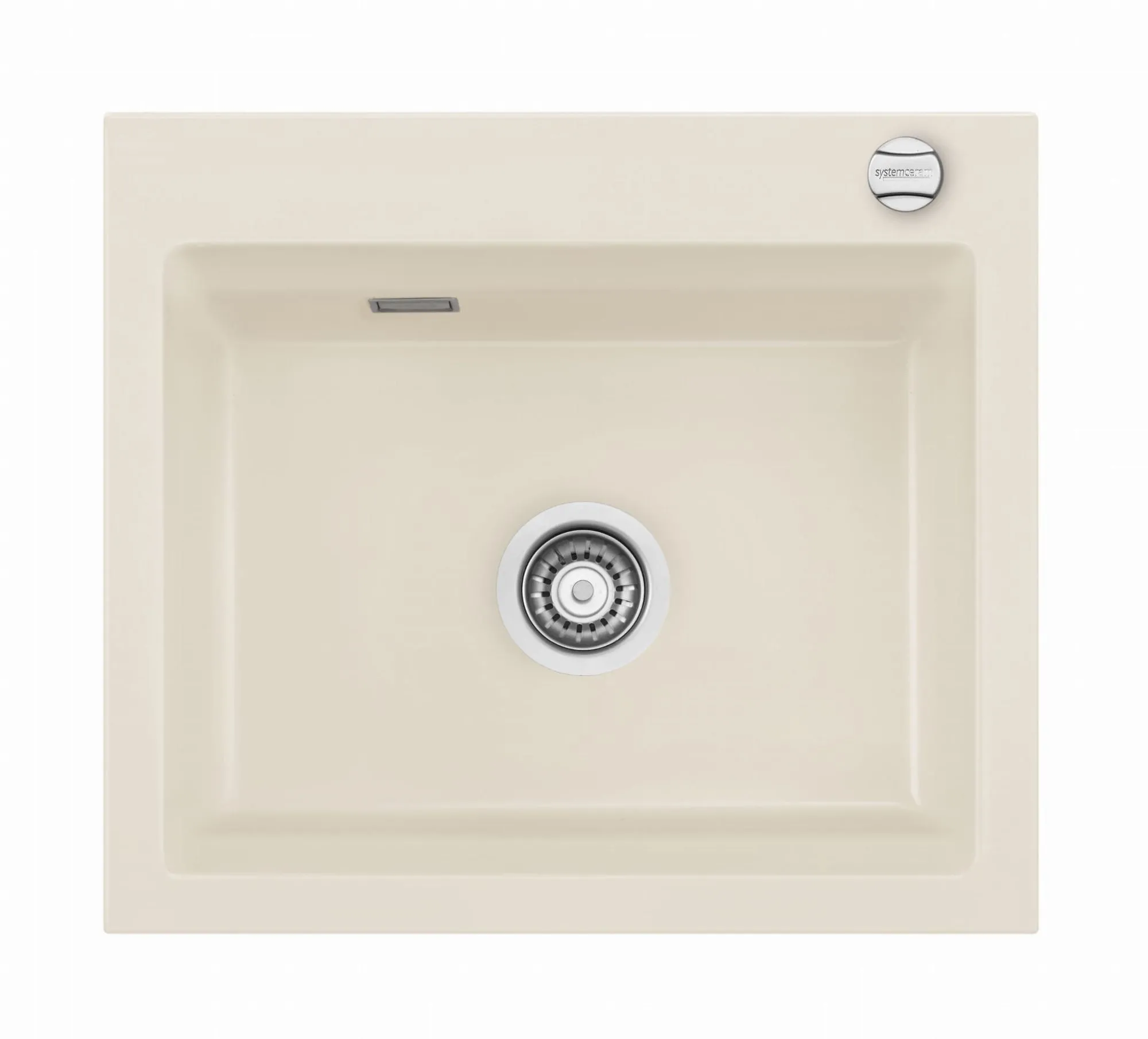 Systemceram Kara 57 Jasmin zlewozmywak ceramiczny, korek manualny