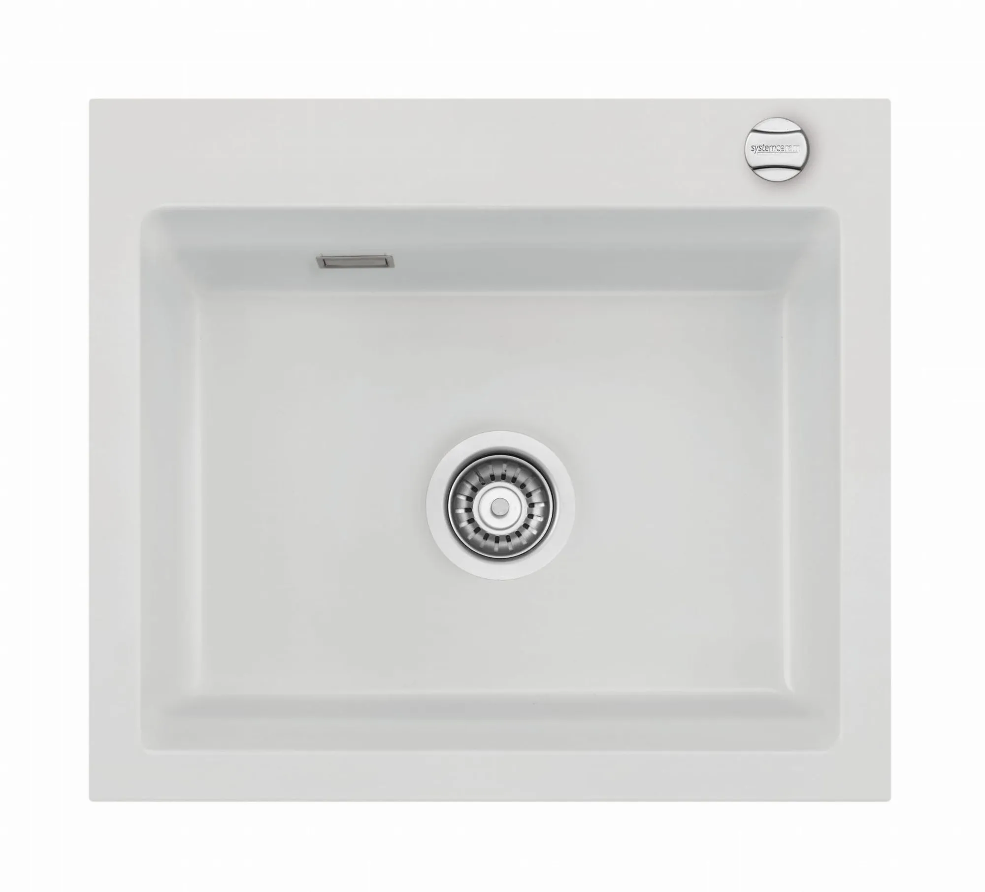 Systemceram Kara 57 Satin zlewozmywak ceramiczny, korek manualny