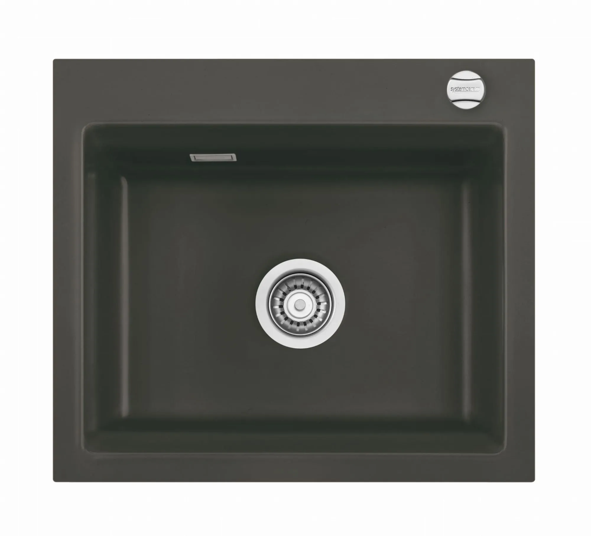 Systemceram Kara 57 Schiefer zlewozmywak ceramiczny, korek manualny