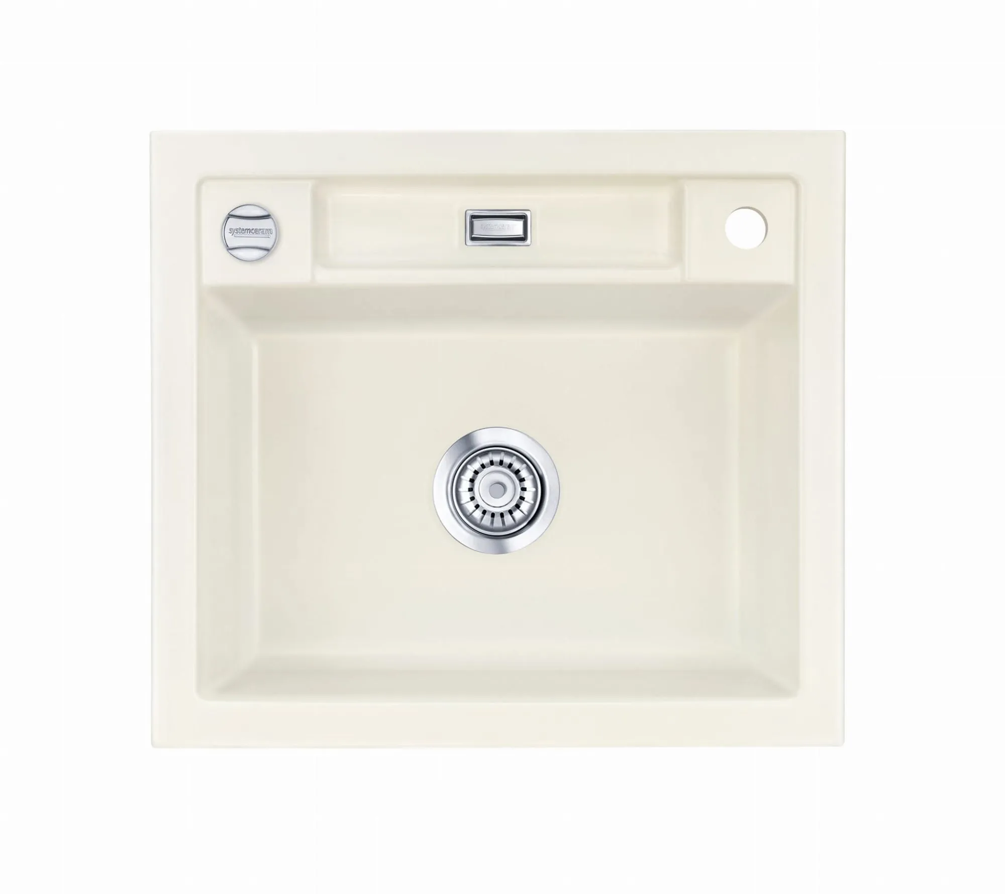 Systemceram Bela 57 Jasmin, zlewozmywak ceramiczn, korek manualny