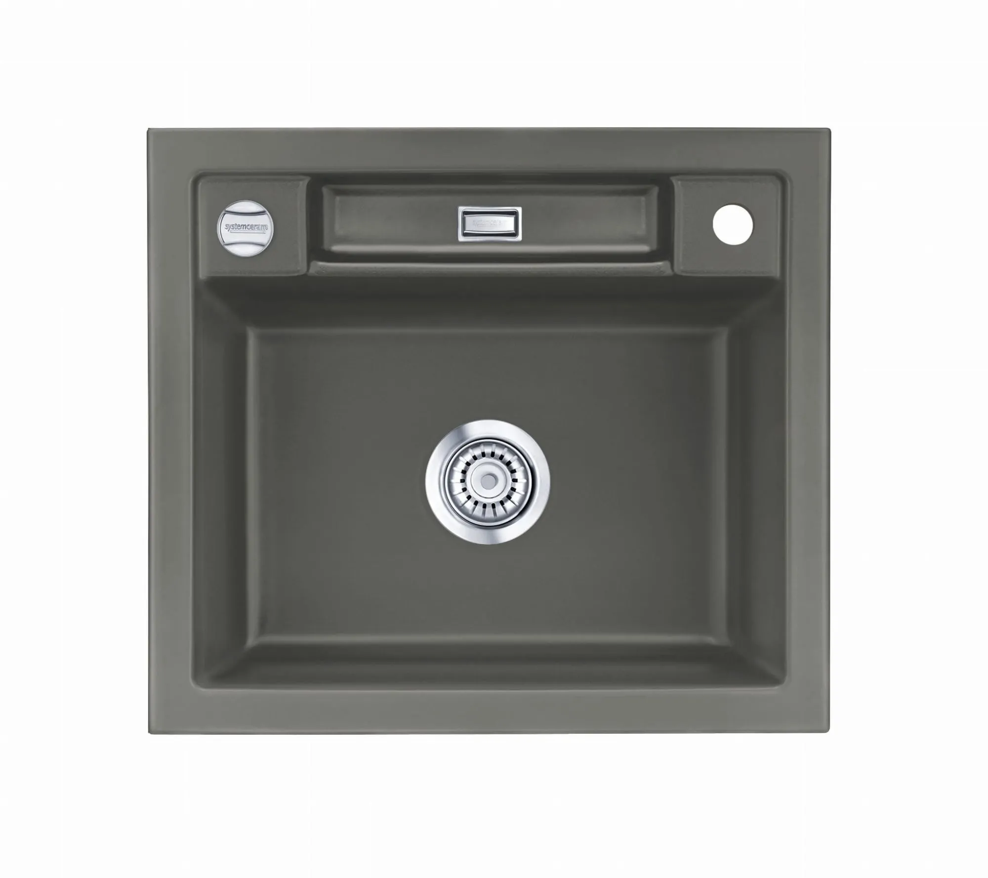 Systemceram Bela 57 Lava, zlewozmywak ceramiczn, korek manualny