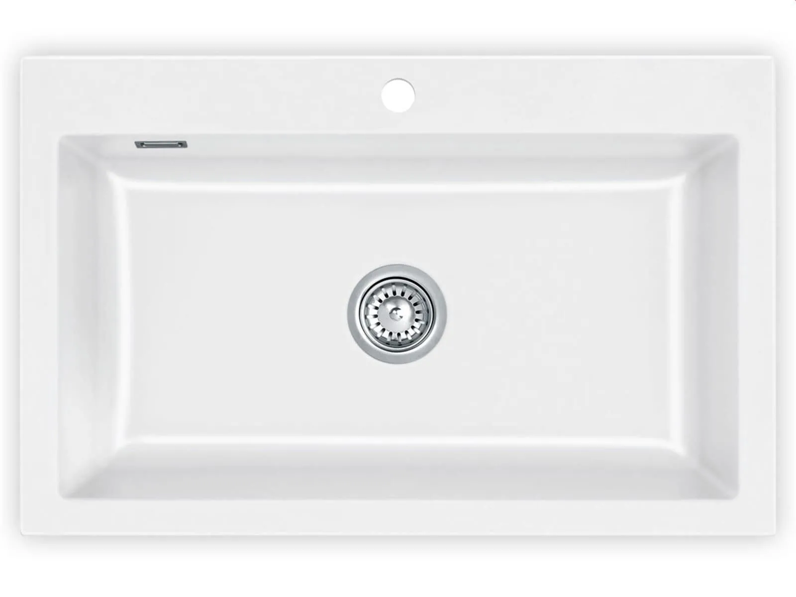 Systemceram Mera 80 Gronland Zlew ceramiczny, korek manualny