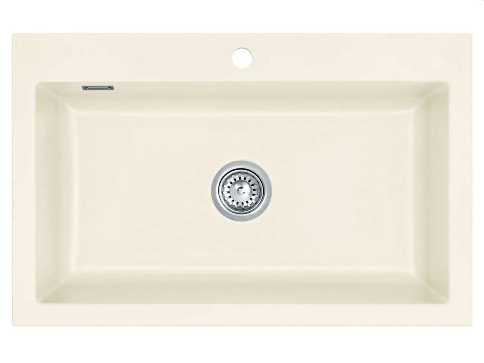 Systemceram Mera 80 Jasmin Zlew ceramiczny, korek manualny