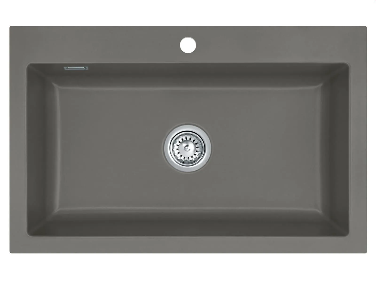 Systemceram Mera 80 Lava Zlew ceramiczny, korek manualny