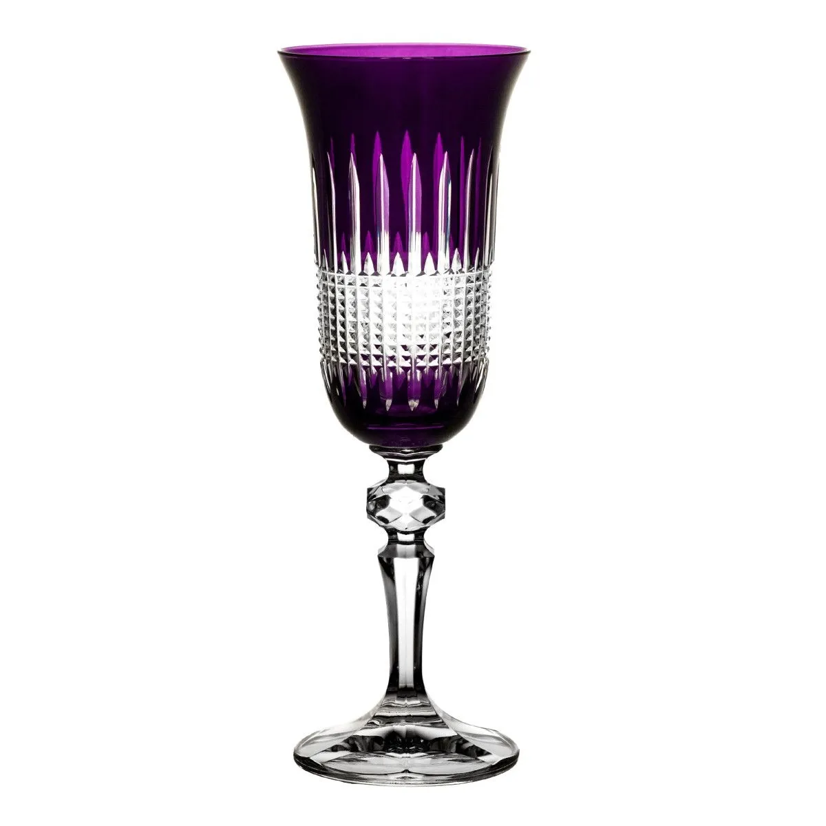 Crystal Julia Kieliszki do szampana prosecco 6 sztuk fiolet