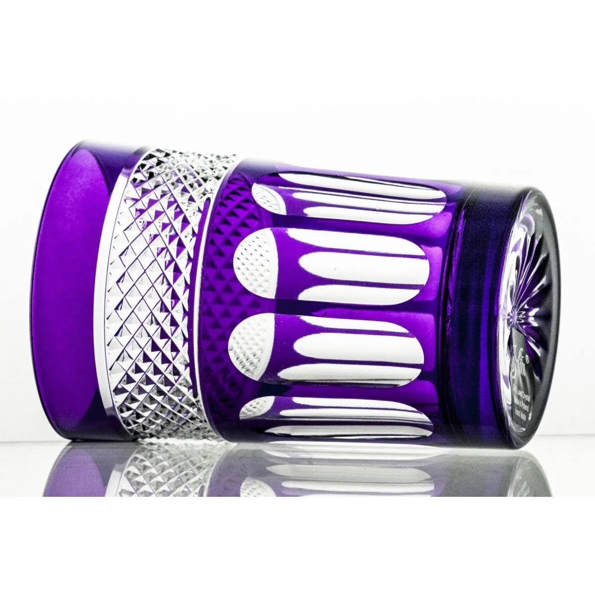 Crystal Julia Szklanki kryształowe do kawy wody 6 sztuk ostry fiolet