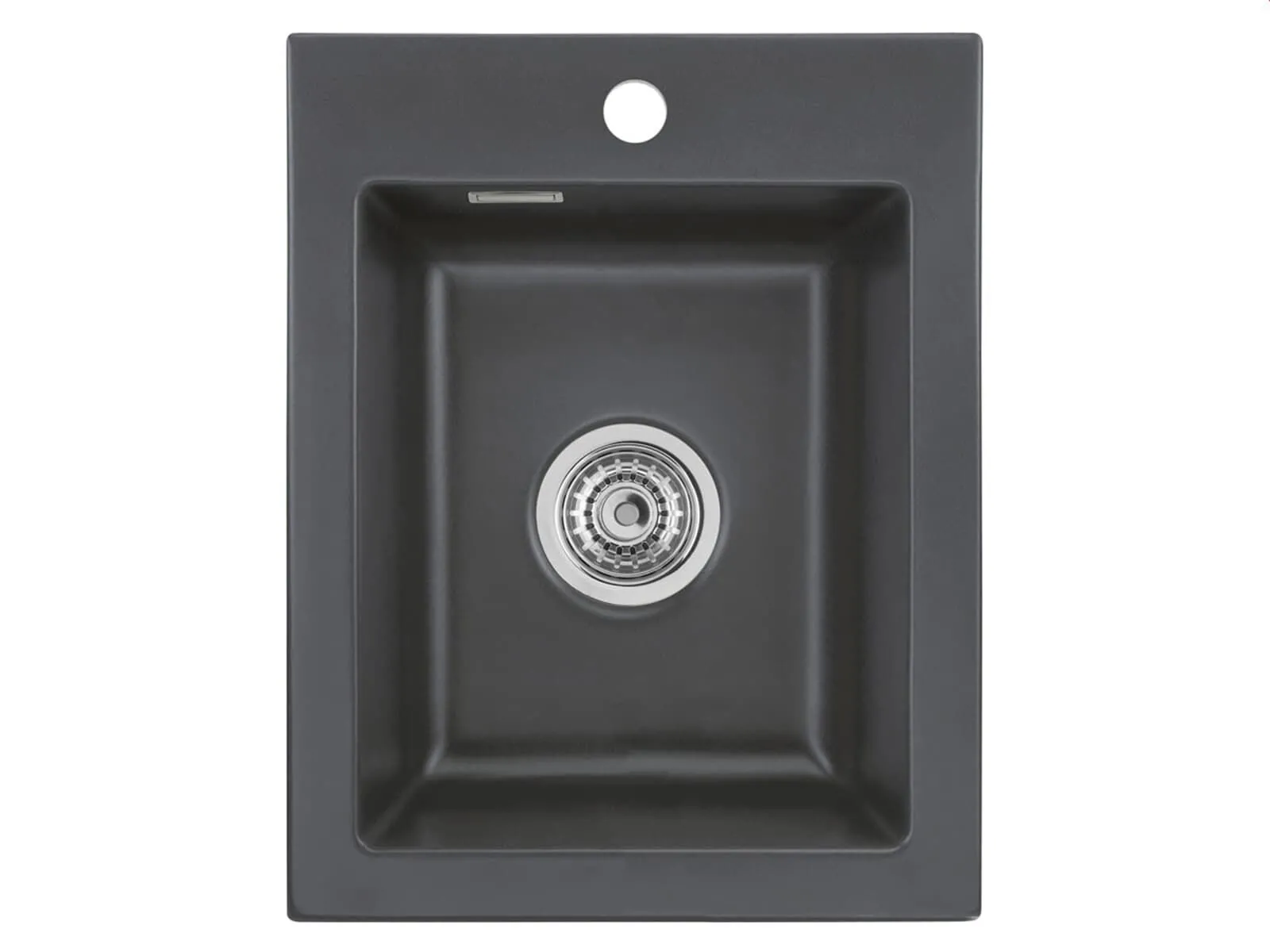 Systemceram Mera 39 Schiefer zlewozmywak ceramiczny , korek manualny