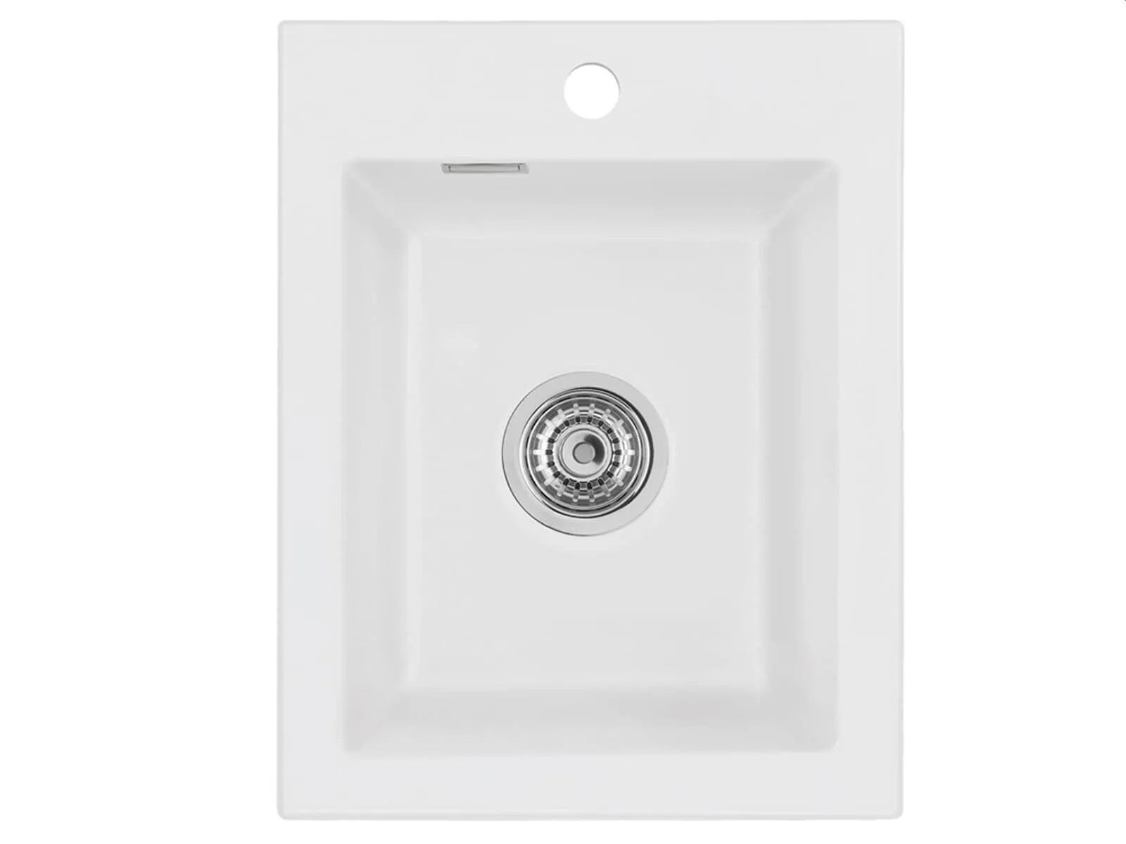 Systemceram Mera 39 Satin zlewozmywak ceramiczny , korek manualny