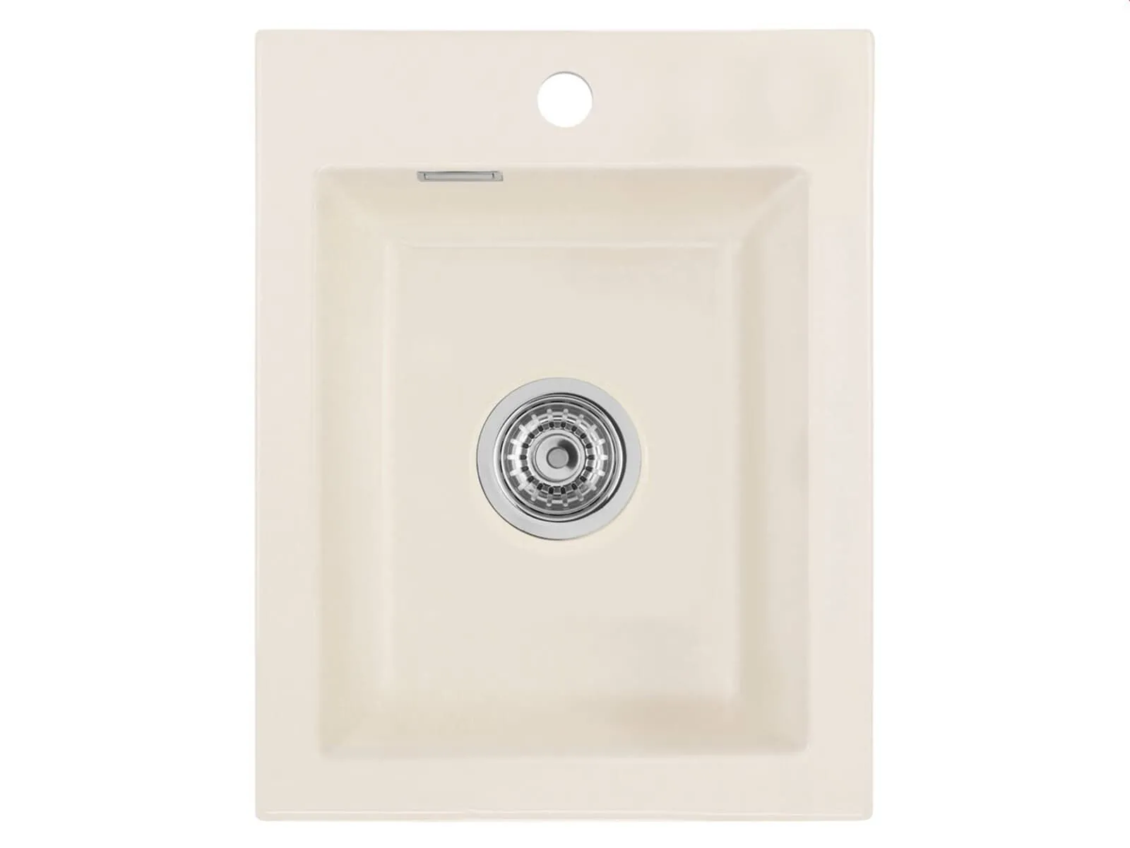 Systemceram Mera 39 Jasmin, zlewozmywak ceramiczny , korek manualny