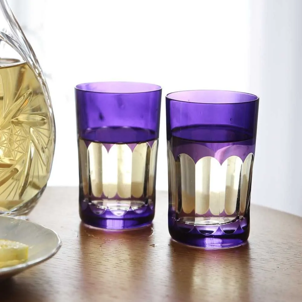 Crystal Julia Szklanki kolorowe do herbaty soku kryształ