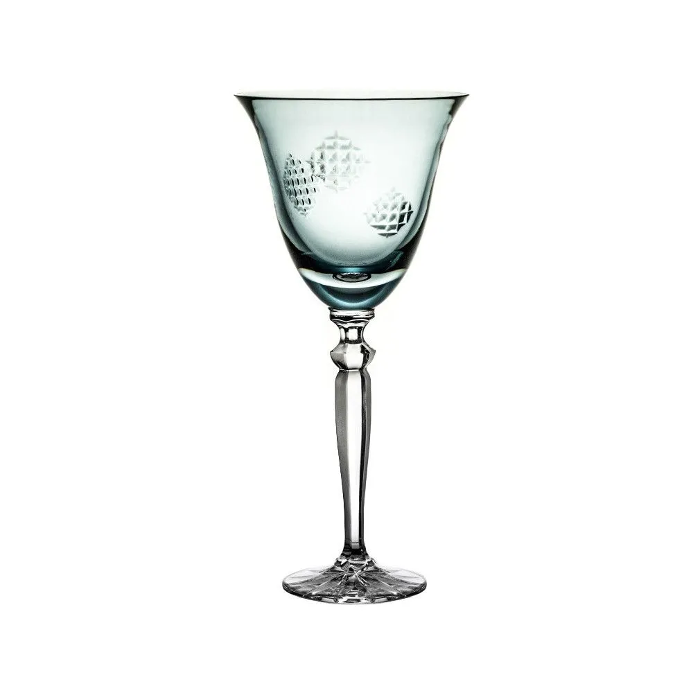 Crystal Julia Kieliszek kryształowy do wina niebieski Łatki